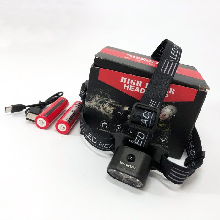 Ліхтар налобний акумуляторний Police 2128-2T6, Портативний світлодіодний налобний ліхтар