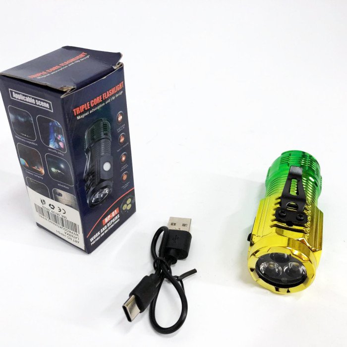 Кишеньковий ліхтарик PLD-HP01-3LED, Потужний акумуляторний лед ліхтарик, лед ліхтар ручний