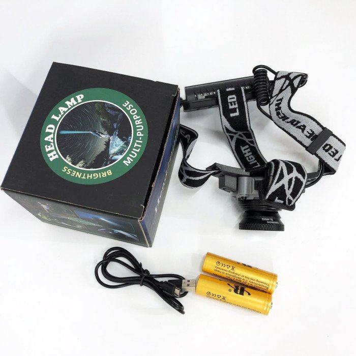 Ліхтар налобний Police Водостійкий BL-W002 XPE датчик руху, Ліхтарик налобний потужний, Головний ліхтарик