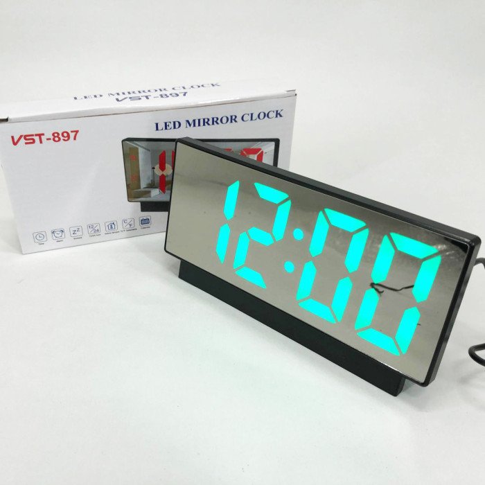 Електронні настільні LED годинники від USB VST-897-4 з будильником та термометром