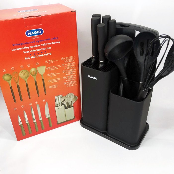 Набір силіконових кухонних речей Magio MG-1097B набір ножів лопаток 12 предметів