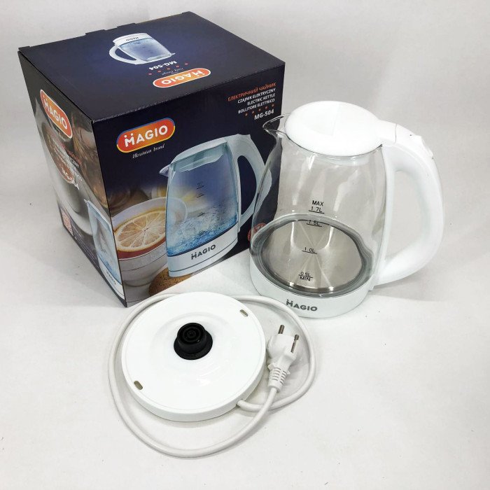 Електрочайник Magio MG-504 1850 Вт, стильний електричний чайник, тихий електричний чайник з підсвічуванням