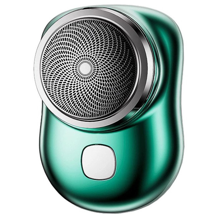 Електробритва Mini Shaver дорожня бездротова роторна для вологого і сухого гоління зелений