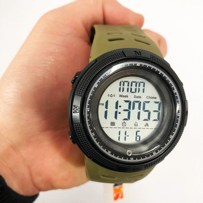 Годинник наручний чоловічий SKMEI 2070AGWT ARMY GREEN, армійський годинник протиударний. Колір: зелений