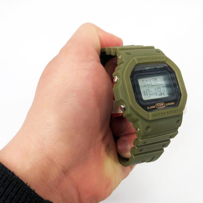 Годинник наручний чоловічий SKMEI 1628AGWT, армійський годинник протиударний, наручний годинник для військових