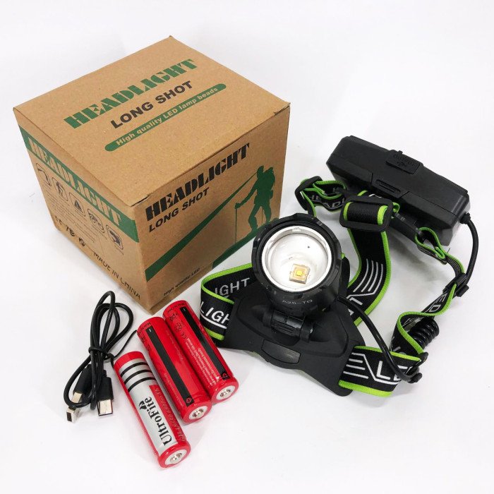 Ліхтар налобний A25 WHITE LASER LED PM10-TG, Ліхтар акумуляторний для рибалки, для туриста