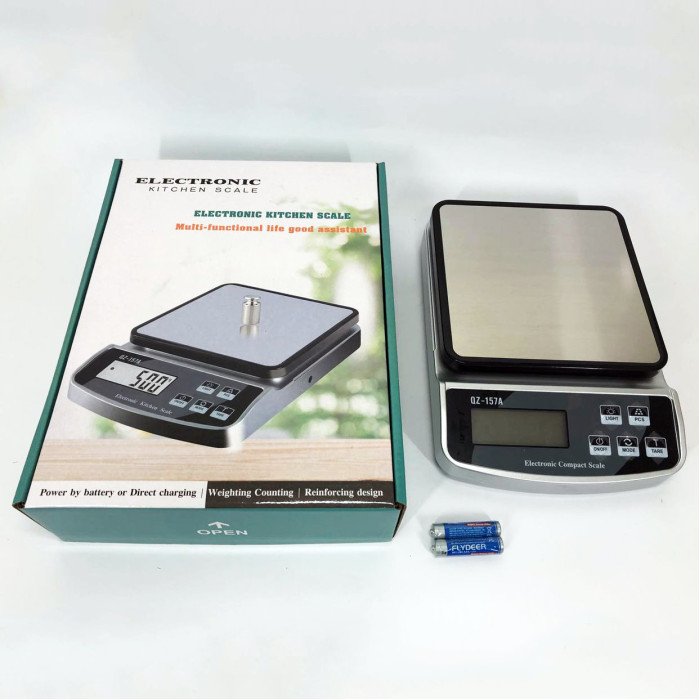 Ваги кухонні з підсвічуванням екрану QZ-157A 10кг (1г), електронні ваги для зважування продуктів
