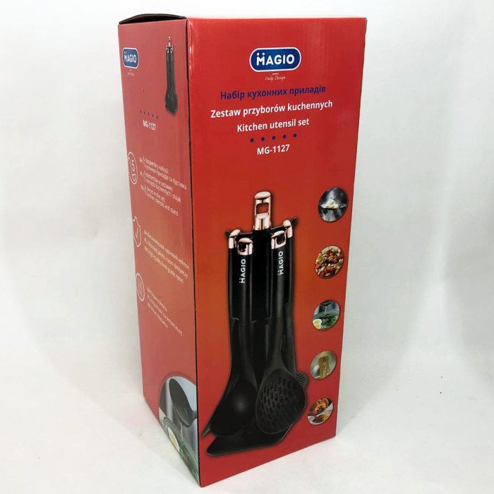 Набір кухонних приладів Magio MG-1127, силіконове кухонне приладдя, набір кухонних приладів
