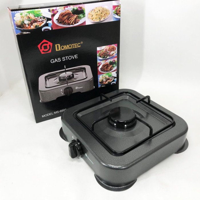 Газова плита DOMOTEC MS-6601 на 1 конфорку. Колір: сірий