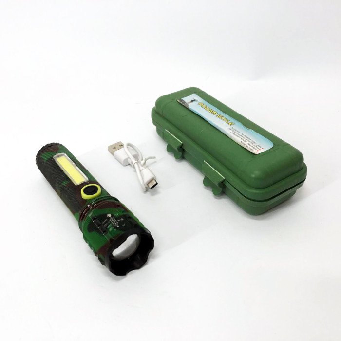 Ліхтарик ручний акумуляторний C71M-P50+COB, Ліхтар ручний потужний, Тактичний ліхтар