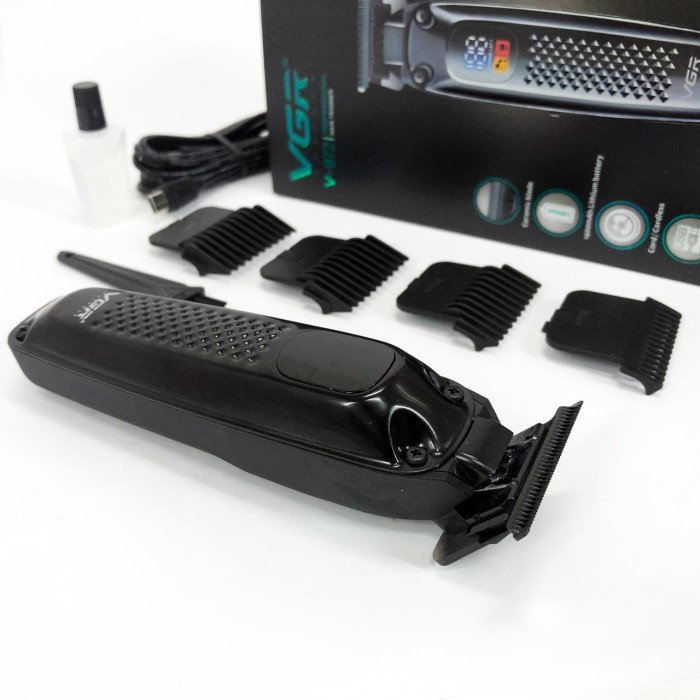 Машинка для стрижки волосся триммер VGR V-972 професійна з насадками акумуляторна USB