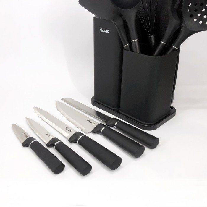 Набір силіконових кухонних речей Magio MG-1097B набір ножів лопаток 12 предметів