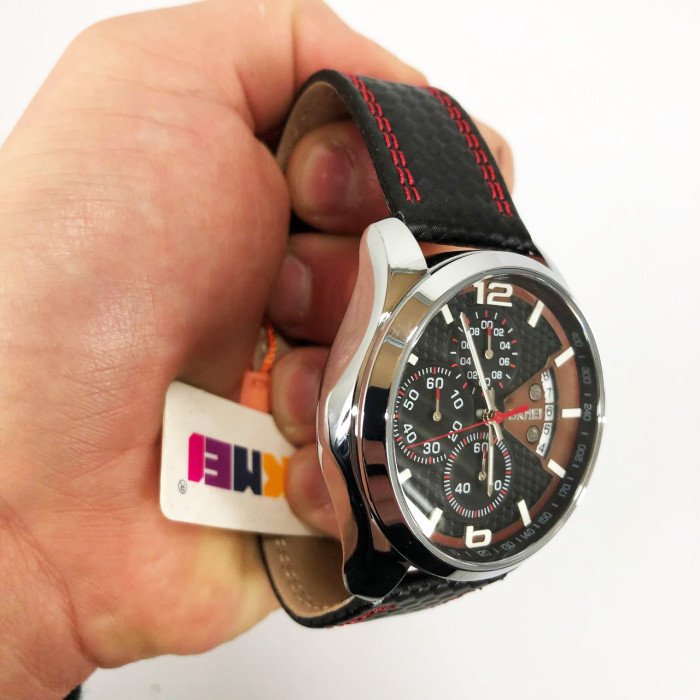 Годинник наручний чоловічий SKMEI 9106RD, оригінальний чоловічий годинник, модний чоловічий годинник круглий