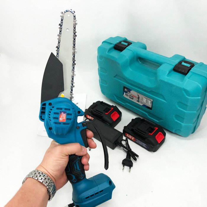 Електрична пилка для гілок Domotec 20 см 24 В, Міні-ланцюгова пилка для дачі, Садова акумуляторна пилка