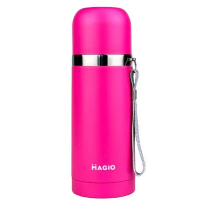 Термос питний Magio MG-1048P 350 мл, Термочашки для гарячих напоїв, Фляга для пікніка. Колір: рожевий