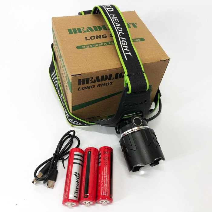 Ліхтар налобний A25 WHITE LASER LED PM10-TG, Ліхтар акумуляторний для рибалки, для туриста