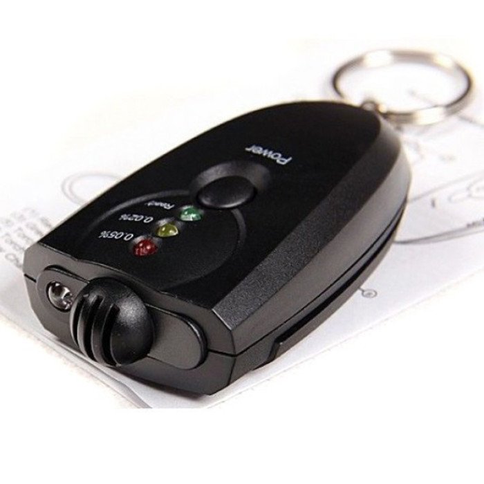 Електронний портативний алкотестер з підсвічуванням 2 x ААА, Компактний портативний алкотестер