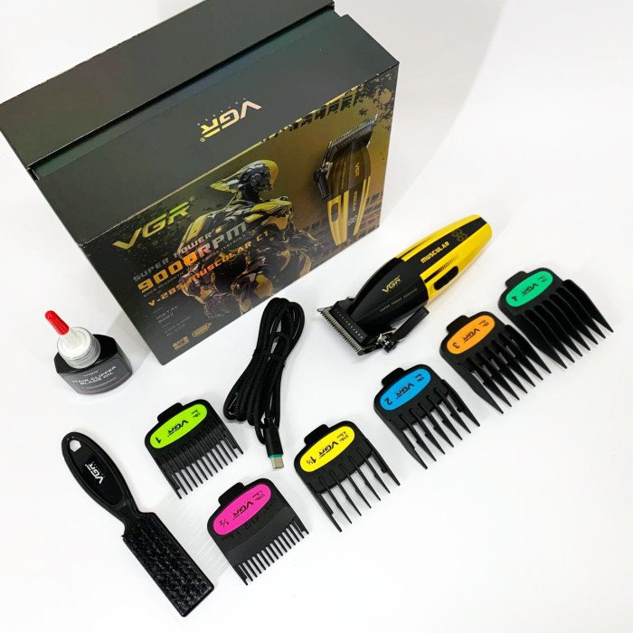 Професійна стрижкова машинка VGR V-285 акумуляторна з насадками