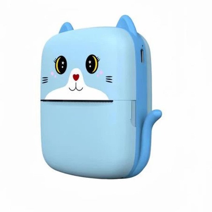 Портативний дитячий термопринтер із Bluetooth A8 Cat міні принтер для телефону Blue