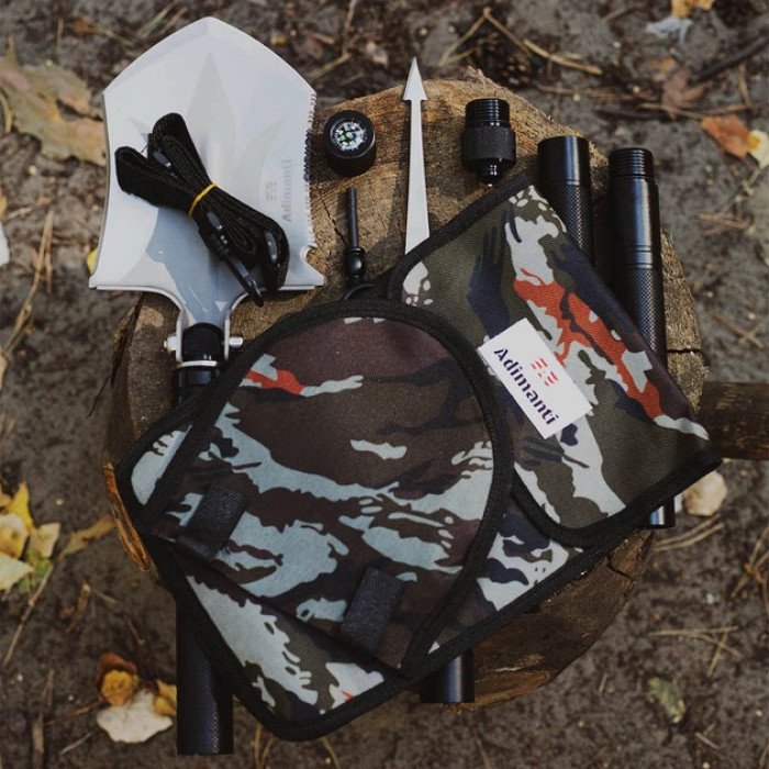 Багатофункціональна туристична саперна лопата Adimanti HK002 11-в-1 складана з чохлом