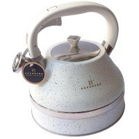 Чайник зі свистком Edenberg EB-8856 з мармуровим покриттям та турбо індукційним капсульним дном 3л White Чайник зі свистком Edenberg EB-8856 з мармуровим покриттям та турбо індукційним капсульним дном 3л White