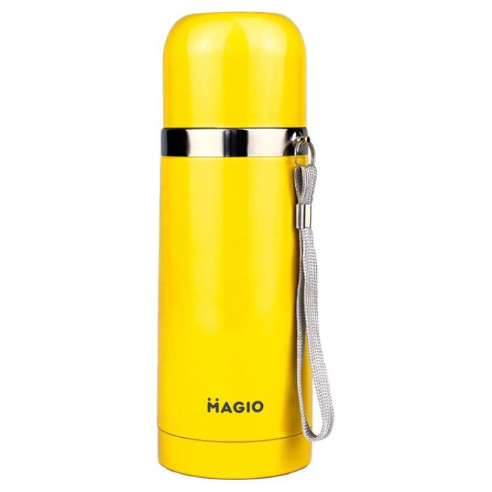 Термос питний Magio MG-1048Y 350 мл, Термокухоль для дітей, Термос для питної води. Колір: жовтий