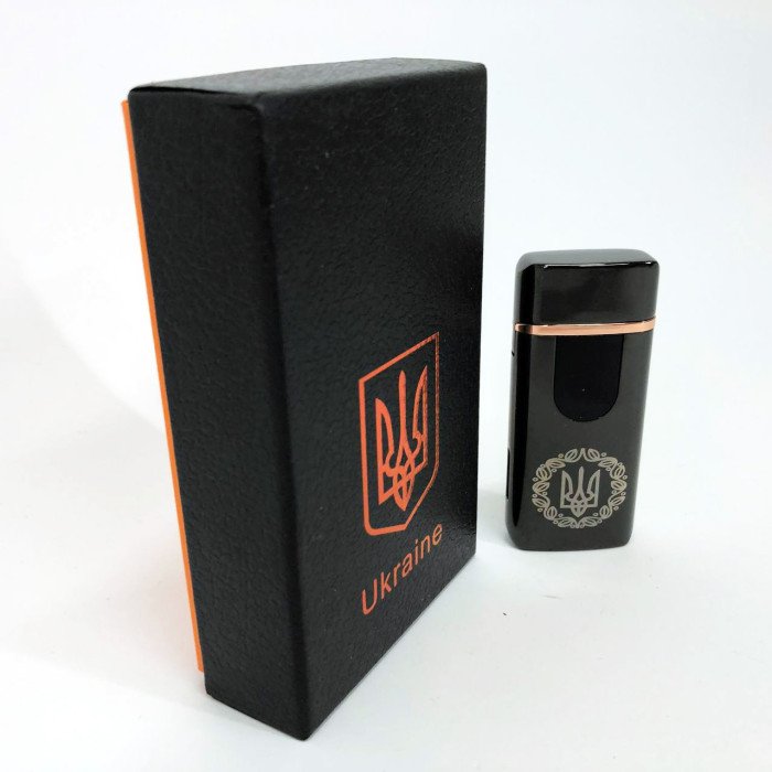 Електрична та газова запальничка Україна із USB-зарядкою HL-435, запальничка незвичайна. Колір: чорний