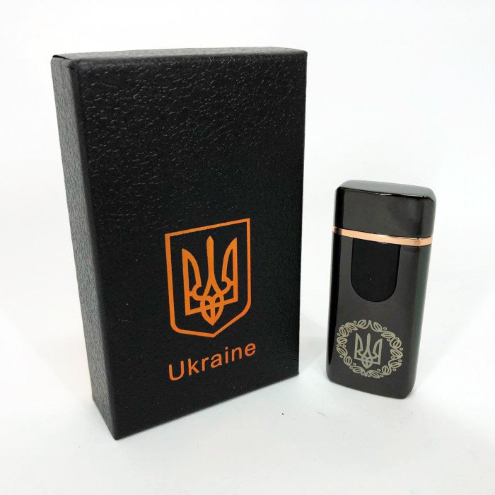 Електрична та газова запальничка Україна із USB-зарядкою HL-435, запальничка незвичайна. Колір: чорний