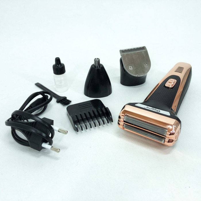 Тример універсальний GEMEI GM-598, професійна електробритва, бритва для бороди. Колір: золотий