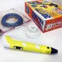 3D ручка Smart 3D Pen 2 c LCD дисплеєм, Дитяча електро ручка для фігурок із пластику. Колір: жовтий