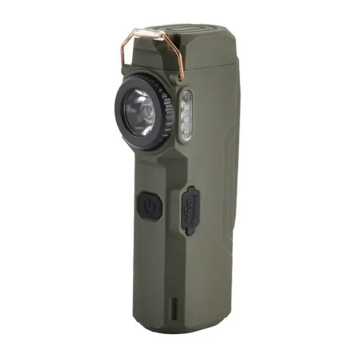 Ліхтарик-запальничка армійська MULTIFUNCTIONAL D51-COB, Запальничка на подарунок в упаковці. Колір: зелений