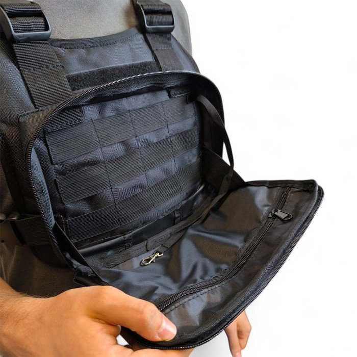 Нагрудна тактична сумка чоловіча, сумка через плече чорна розгрузка