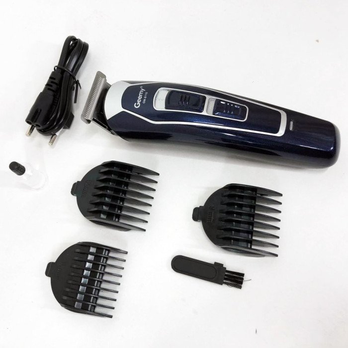 Машинка для стрижки GEMEI GM-6115, машинка для стрижки бездротова. Колір: синій