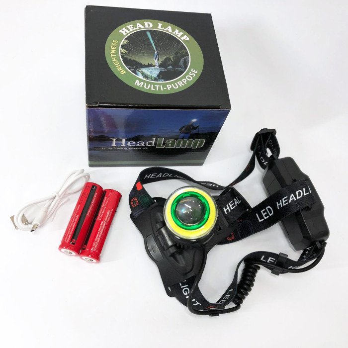 Ліхтар налобний Police T105-T6+COB акумуляторний, водонепроникний ліхтарик, головний ліхтарик