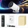 LED Проектор для дому портативний Смарт з WiFi, Bluetooth, Android 11, білий, 1280х720р