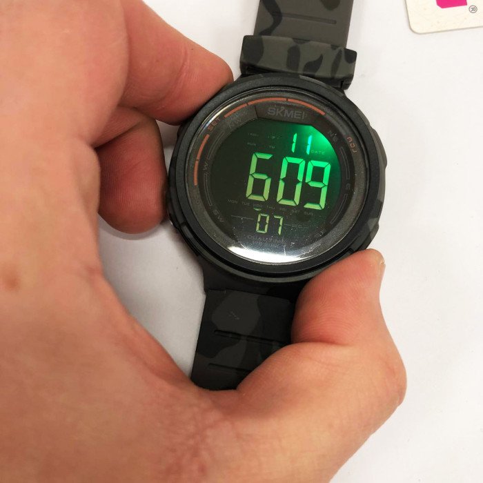Годинник наручний чоловічий SKMEI 1841CMGY GREY CAMO, армійський годинник протиударний. Колір: сірий