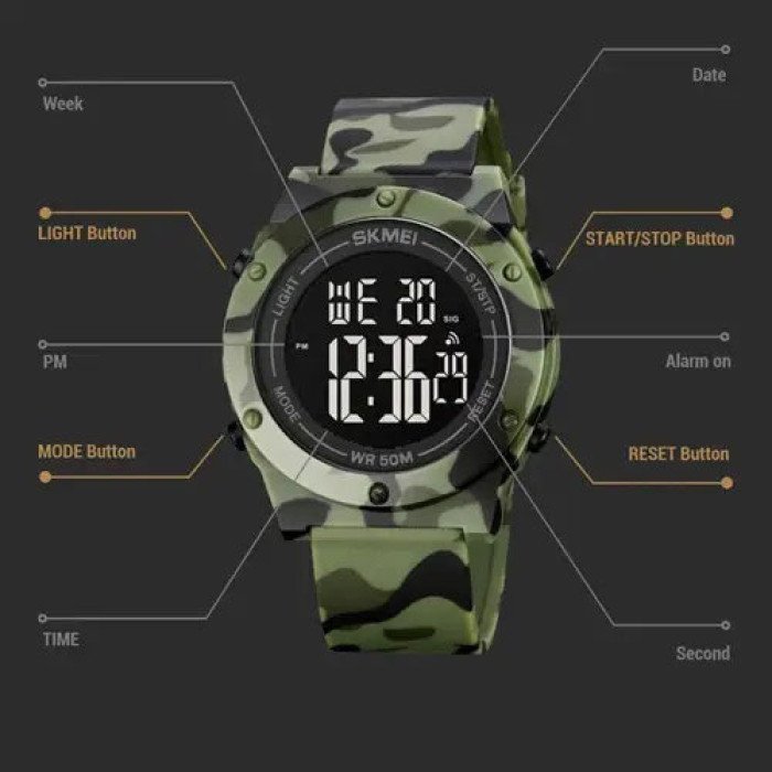 Годинник наручний чоловічий SKMEI 1772CMGNBK, армійський годинник протиударний, модний чоловічий годинник