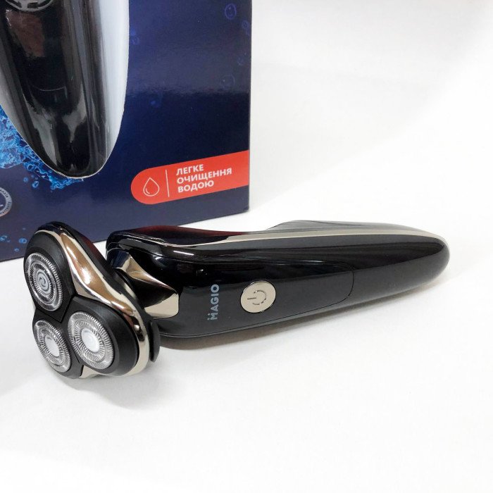 Електробритва 3 плав. голівки/ сухе/ вологе гоління/висувний триммер MAGIO MG-687