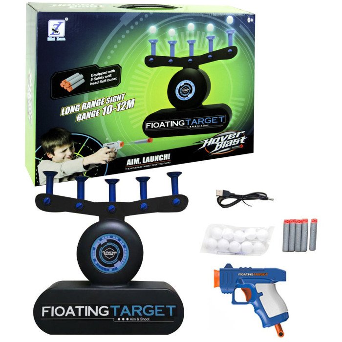 Ігровий набір Повітряний тир Ховербласт/стрільба по мішенях, що летять (Літаючі мішені), бластер і 5 куль