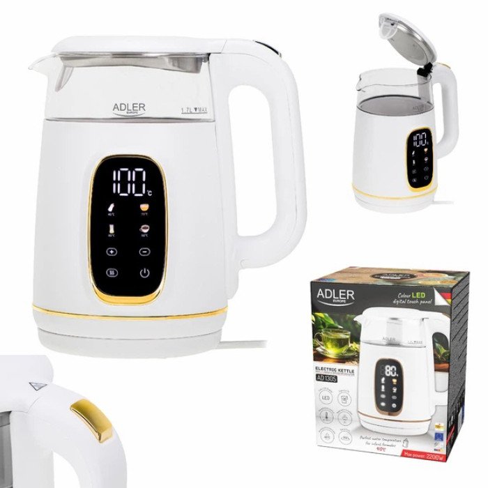 Чайник електричний Adler AD 1305 1.7Л 2200Вт White Gold