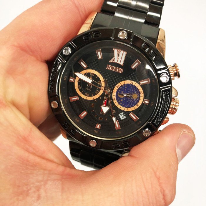 Годинник наручний чоловічий SKMEI 9235RG, годинник кварцовий чоловічий, модний чоловічий годинник круглий