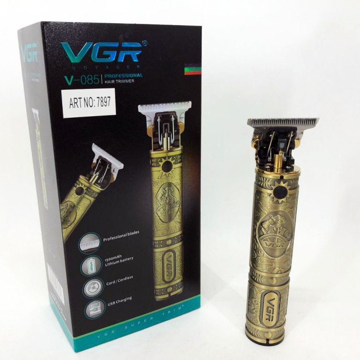 Машинка для стрижки чоловіча VGR V-085 Електробритва з насадками для бороди Машинка окантовка