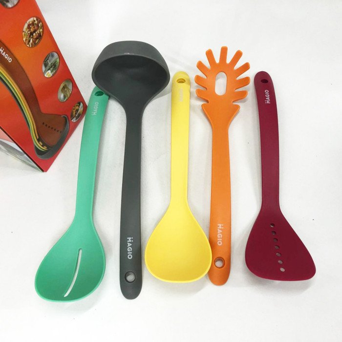 Набір кухонних речей Magio MG-1123 5 предметів, Силіконовий кухонний набір кухарів