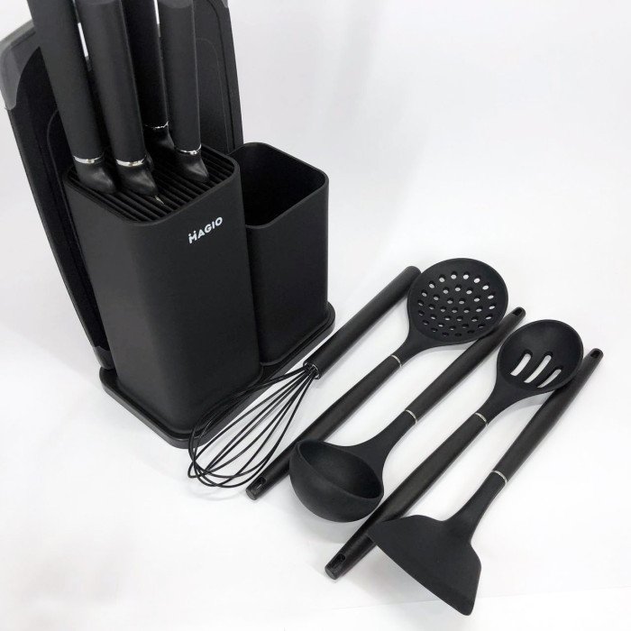 Набір силіконових кухонних речей Magio MG-1097B набір ножів лопаток 12 предметів