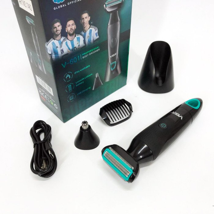 Акумуляторна електробритва для стрижки VGR V-601 від USB бритва електрична з професійною насадками