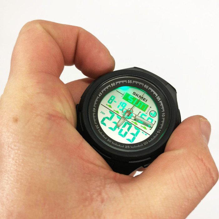 Годинник наручний чоловічий SKMEI 1844BK BLACK, годинник наручний електронний тактичний. Колір: чорний