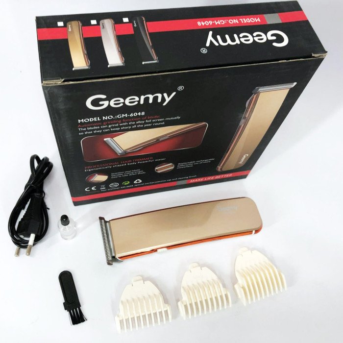 Машинка для стрижки GEMEI GM-6048, Машинка для стрижки домашня, електробритва для голови. Колір: золотий