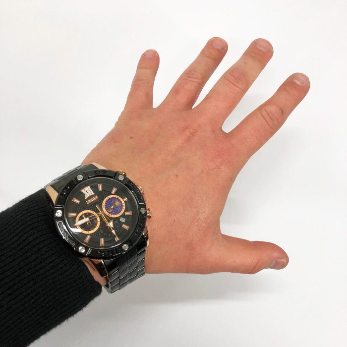 Годинник наручний чоловічий SKMEI 9235RG, годинник кварцовий чоловічий, модний чоловічий годинник круглий