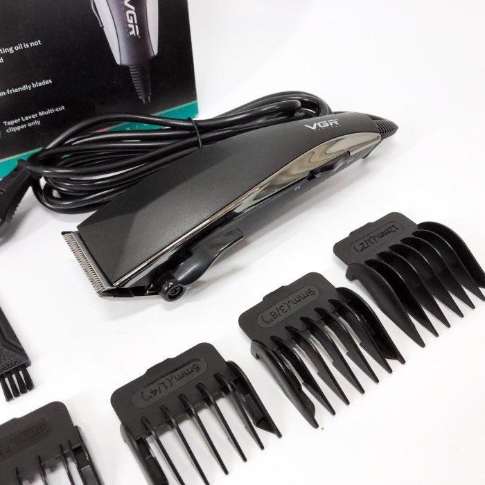 Професійна машинка для стрижки волосся VGR V-033 з функцією тримера та 4 насадками