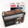Радіоприймач портативне радіо Golon RX-381 акумуляторний ретро стовпчик usb sd mp3 fm. Колір: коричневий